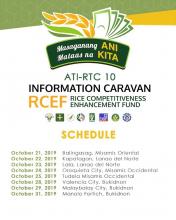 Info Caravan schedule for the month of October.