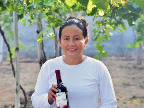 Ma. Candelaria Caballes of MBX Grapes Vineyard in General Santos City