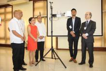 Sen. Cynthia Villar with ImPACT partners from both public and private organizations lead the unveiling of the METOS instrument.